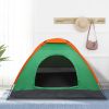 2-Person Waterproof Camping Dome Tent for Outdoor Hiking Survival Orange & Green