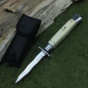 High Hardness Stainless Steel Knife (Option: White stipe-Snake blade)