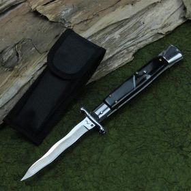 High Hardness Stainless Steel Knife (Option: Black stipe-Snake blade)