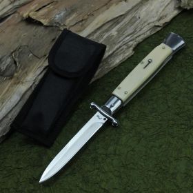 High Hardness Stainless Steel Knife (Option: White stipe-White blade)