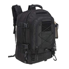 Tactics Military Large Capacity Backpack (Color: Black)