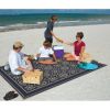 9'x12' Reversible RV Outdoor Patio Mat, Camping Mat, Interlocked Squares (Reversible with 2 designs)