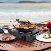 1000W Electric Single Burner Portable Heating Hot Plate Stove Countertop RV Hotplate with 5 Temperature Adjustments Portable Handles