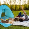 Pop Up Beach Tent Sun Shade Shelter Anti-UV Automatic Waterproof Tent Canopy for 2/3 Man w/ Net Window Storage Bag