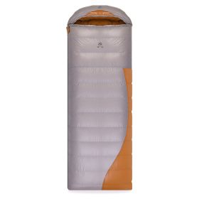 Outdoor Camping Envelope Down Sleeping Bag (Option: Khaki grey-1000g White goose down)